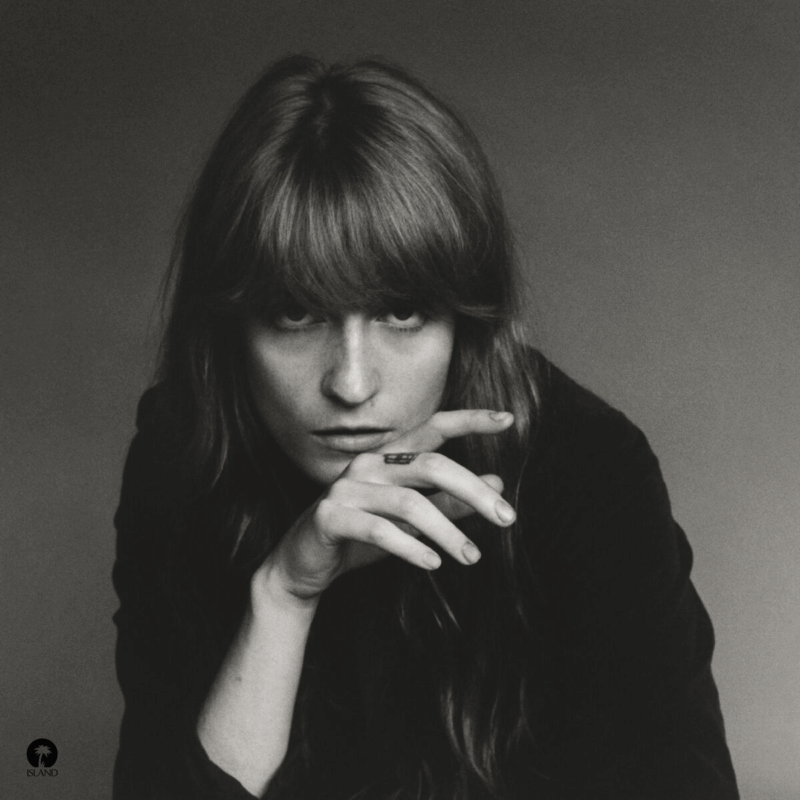 Capa de How Big, How Blue, How Beautiful. Nela vemos Florence Welch, uma mulher branca de cabelos ruivos. Ela veste uma camisa preta de manga comprida. Ela está arcada para frente com o ombro esquerdo um pouco abaixo da linha do direito. Sua mão direita está levantada, fazendo com que seu dedo direito apoie levemente seu queixo enquanto ele olha fixamente para frente. A foto está em preto e branco.